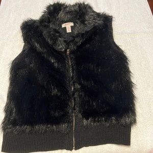 Black Fur Vest